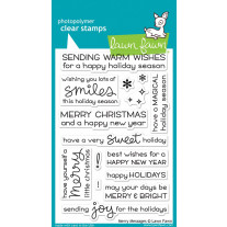 Lawn Fawn - Merry Messages - Clear Stamps 4x6